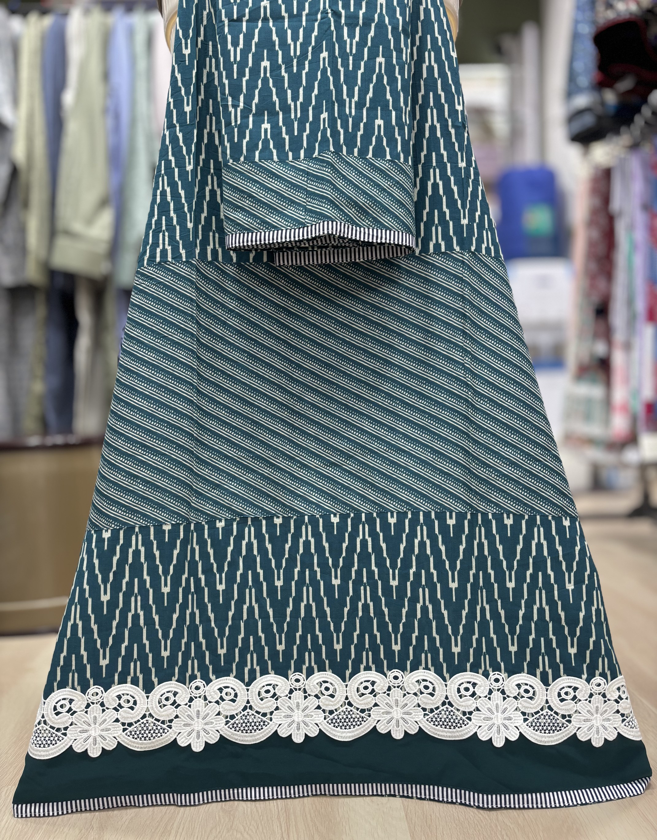 Teal Green Batiq Rida Teal Green Batiq Rida
